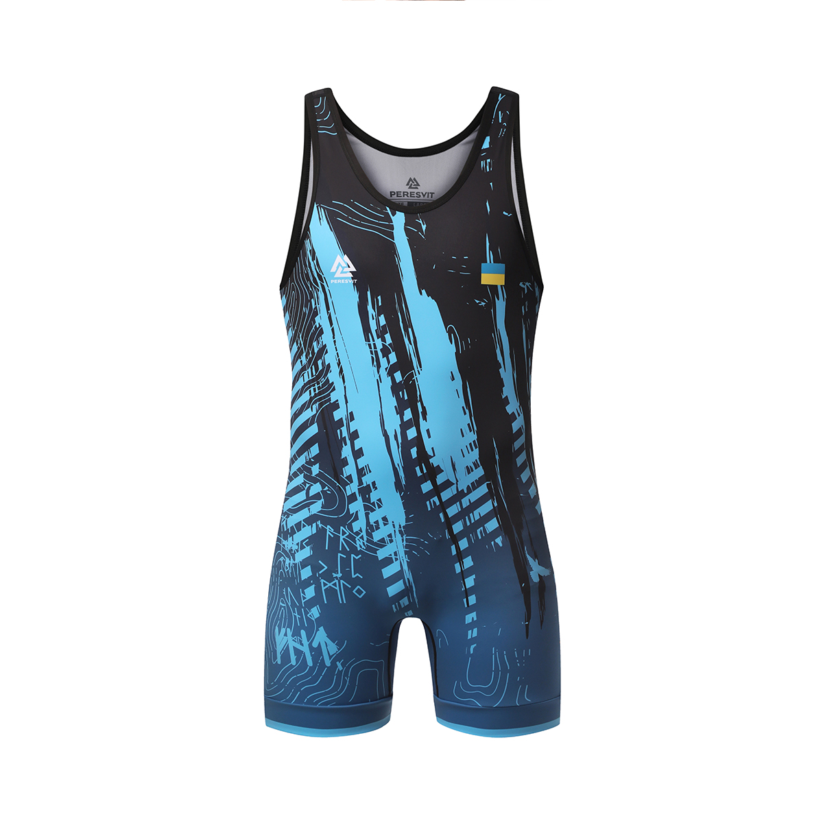 Борцовское трико Peresvit Temper Adults Wrestling Singlet Blue Black