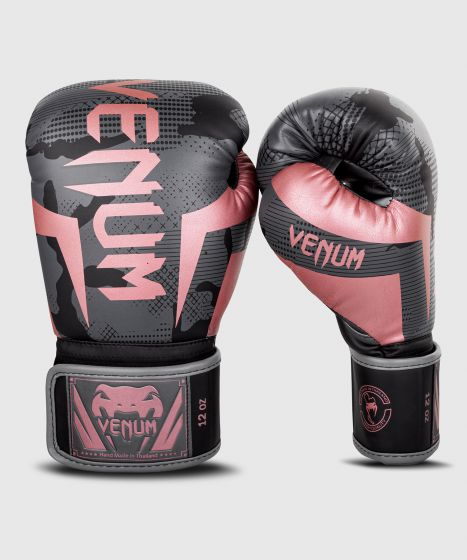 Боксерские перчатки Venum Elite Black Pink Gold