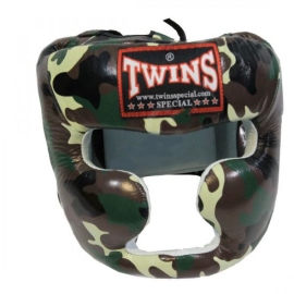Боксерский шлем Twins Head Protection FHGL3-AR Green, Фото № 2