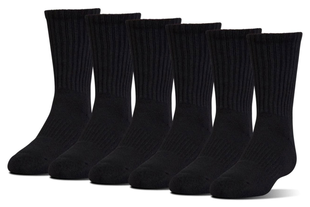 Носки Under Armour Charged Cotton 2.0 Crew Socks 6 Pack Black