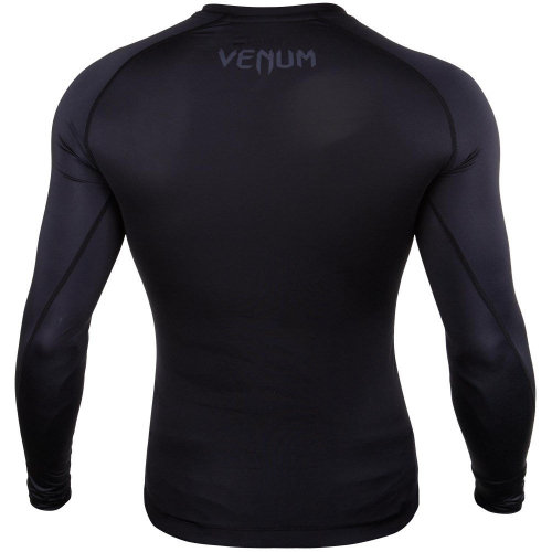 Компрессионная футболка Venum Contender 3.0 Compression T-shirt Long Sleeves Black/Grey купити