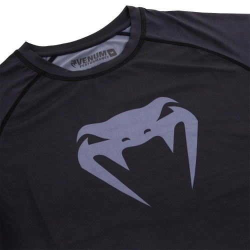 Компрессионная футболка Venum Contender 3.0 Compression T-shirt Long Sleeves Black/Grey фото