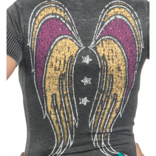Sinful by Affliction Triumph Sweater tunic with hood photo