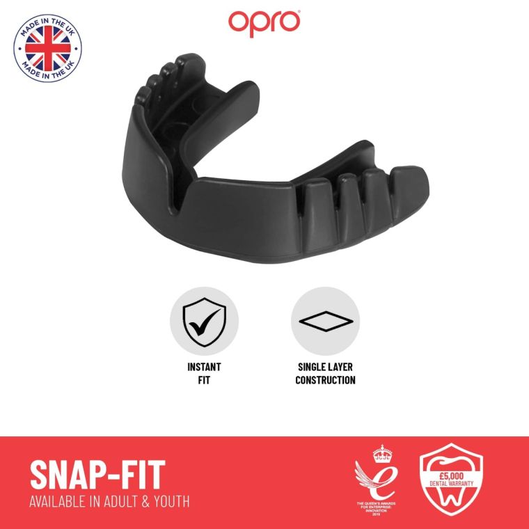 OPRO Snap-Fit UFC Full Pack Adult White Mouthguard photo