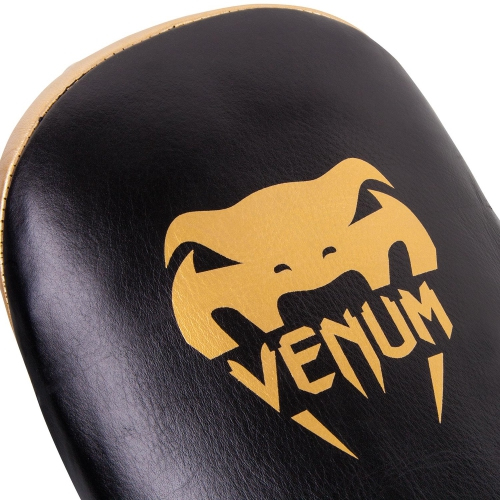 Тай-пади Venum Kick Pads Leather Black Gold розмір