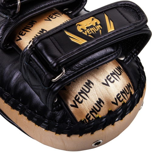 Тай-пади Venum Kick Pads Leather Black Gold оригінал