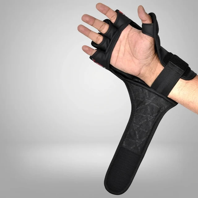 Рукавиці для ММА RDX F-17 Aura Plus Grappling Gloves Black Red фото