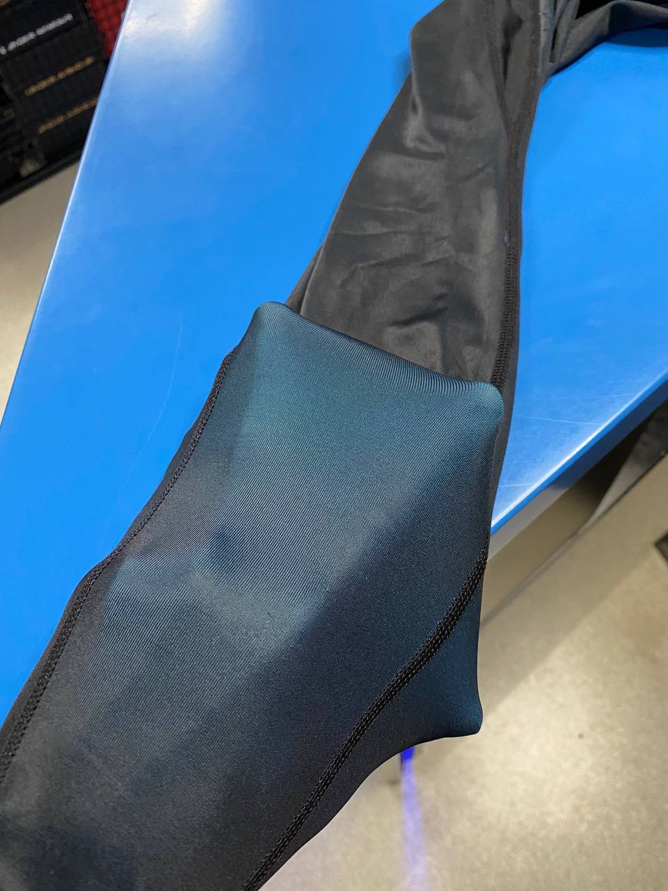 MARKDOWN HAYABUSA GEO JIU JITSU SPATS BLUE COMPRESSION PANTS photo