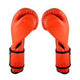 Боксерские перчатки Cleto Reyes Leather Contact Closure Gloves Orange, Фото № 2