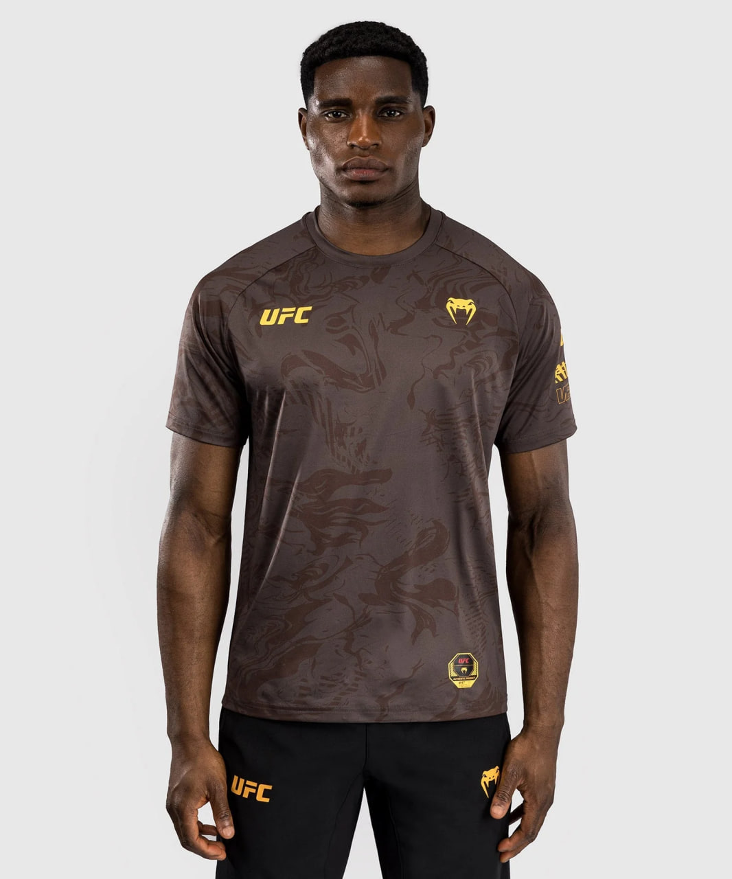 Футболка UFC Venum FIGHT WEEK 4.0 Mens Dry-Tech T-Shirt Dark Brown
