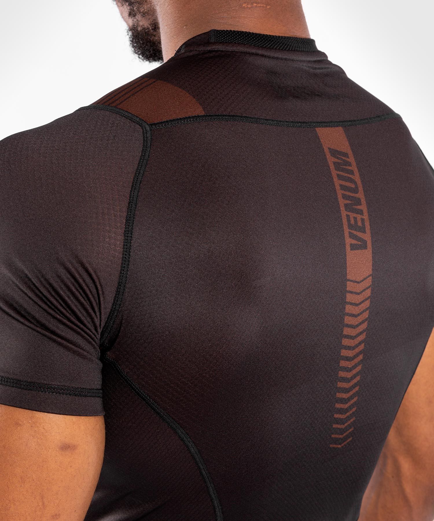 Рашгард з коротким рукавом Venum Nogi 3.0 Short Sleeves Rashguard Black Brown фото
