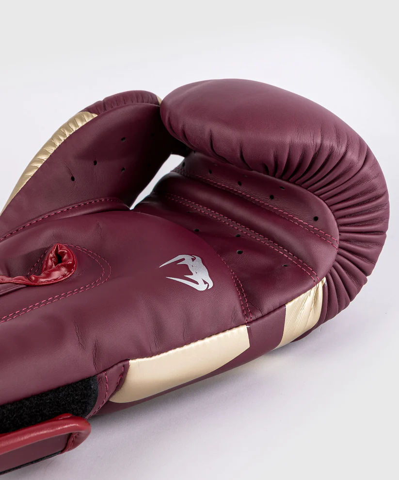 Venum Elite Boxing Gloves - Burgundy Gold price