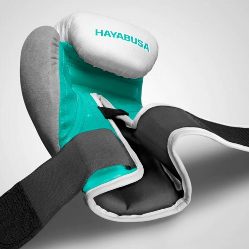 Hayabusa T3 Boxing Gloves White Teal boxing gloves size