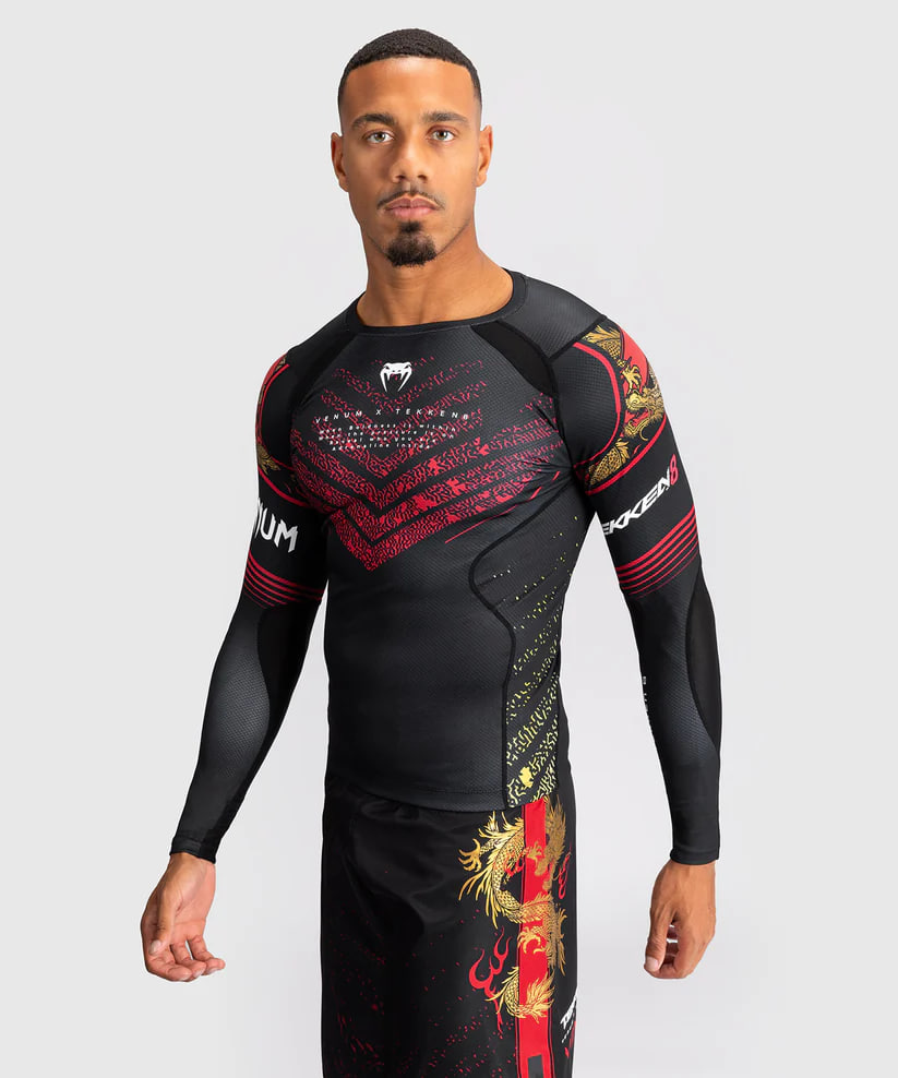 Рашгард Venum x TEKKEN 8 Marshall Law Rashguard Black Red Gold купити