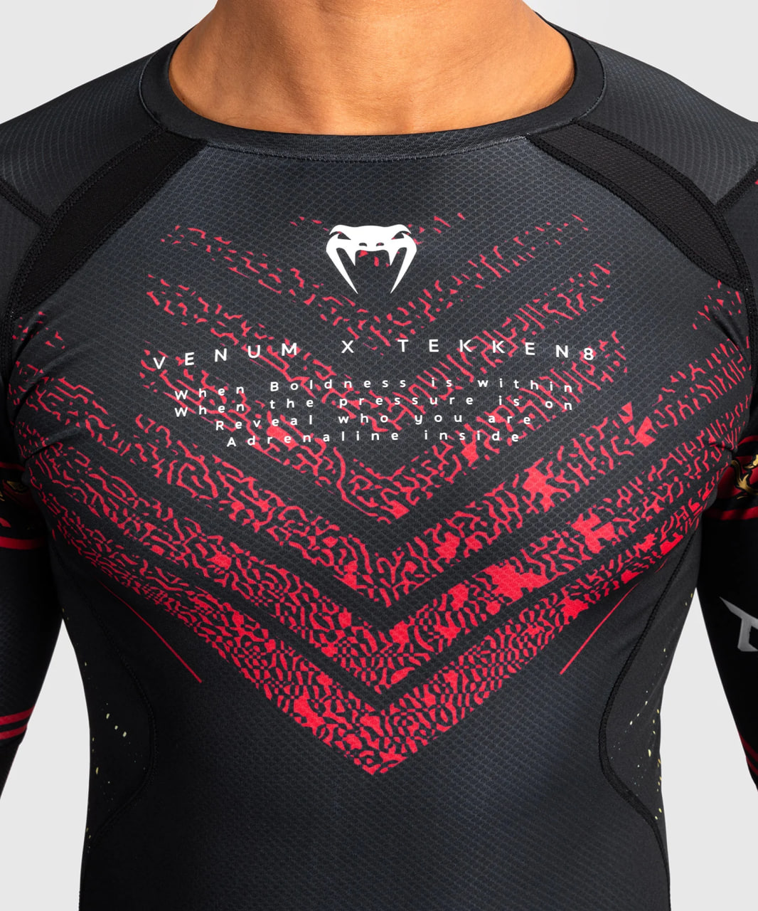 Рашгард Venum x TEKKEN 8 Marshall Law Rashguard Black Red Gold де купити