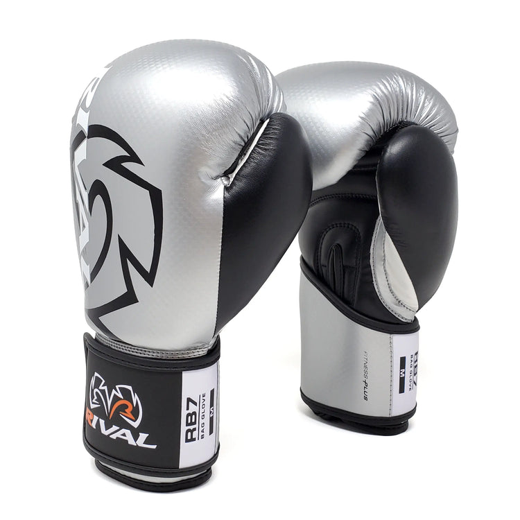 Боксерські рукавиці Rival RB7 Fitness and Bag Glove Silver Black купити