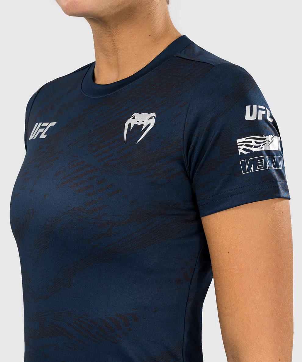 Женская футболка UFC Venum FIGHT WEEK 4.0 Womens Dry Tech Blue фото