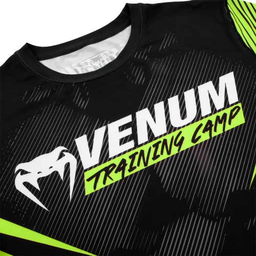 Футболка Venum Training Camp 2.0 T-shirt Black Neo Yellow оригинал
