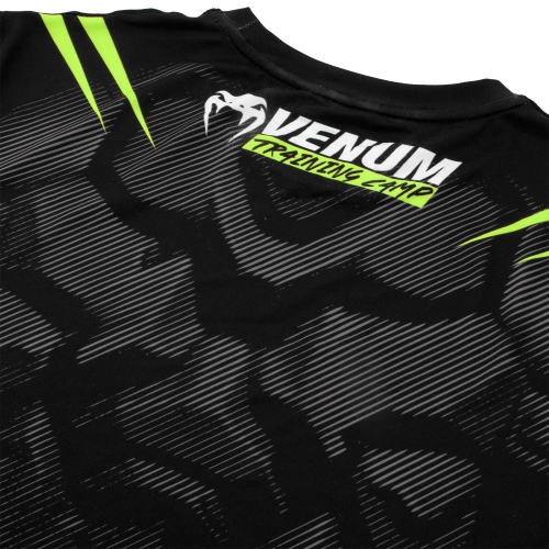 Футболка Venum Training Camp 2.0 T-shirt Black Neo Yellow размер