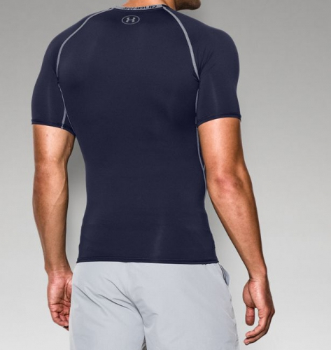 Компрессионная футболка Under Armour HeatGear® Armour Short Sleeve Compression Shirt Navy купить