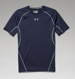 Компресійна футболка Under Armour HeatGear® Armour Short Sleeve Compression Shirt Navy, Фото № 4