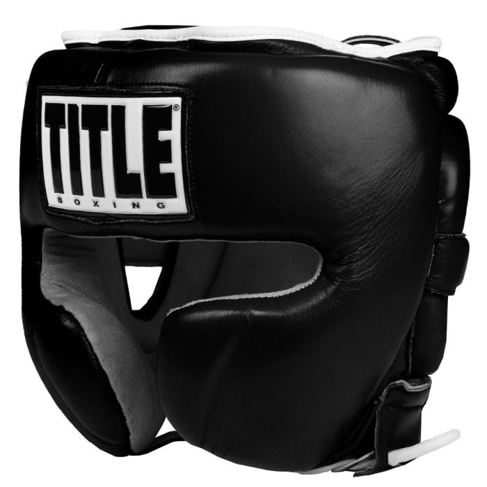 Шлем Title Boxing Leather Sparring Headgear Black