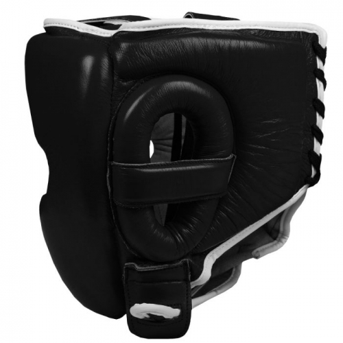 Шлем Title Boxing Leather Sparring Headgear Black цена