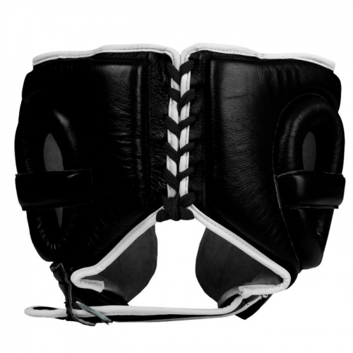 Шлем Title Boxing Leather Sparring Headgear Black фото