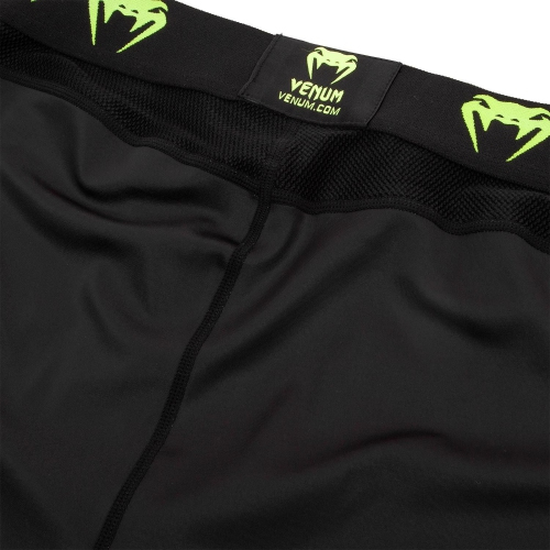 Venum Logos Tights Black Neo Yellow compression pants size