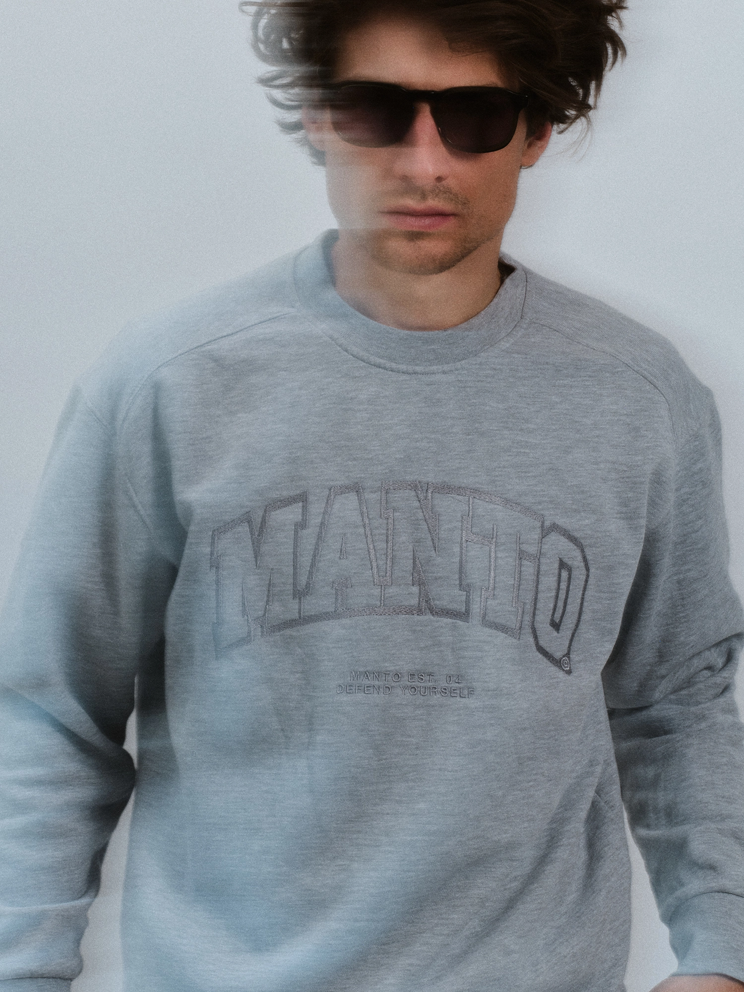 Sweatshirt MANTO Crewneck Varsity Gray buy