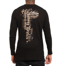 Long sleeves Affliction Highway Drifters LS Rev. Thermal Black Tobacco Brown buy