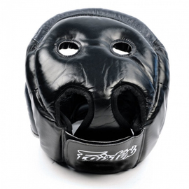 Боксерський шолом Fairtex HG13 Extra Vision Head Guard Black, Фото № 3