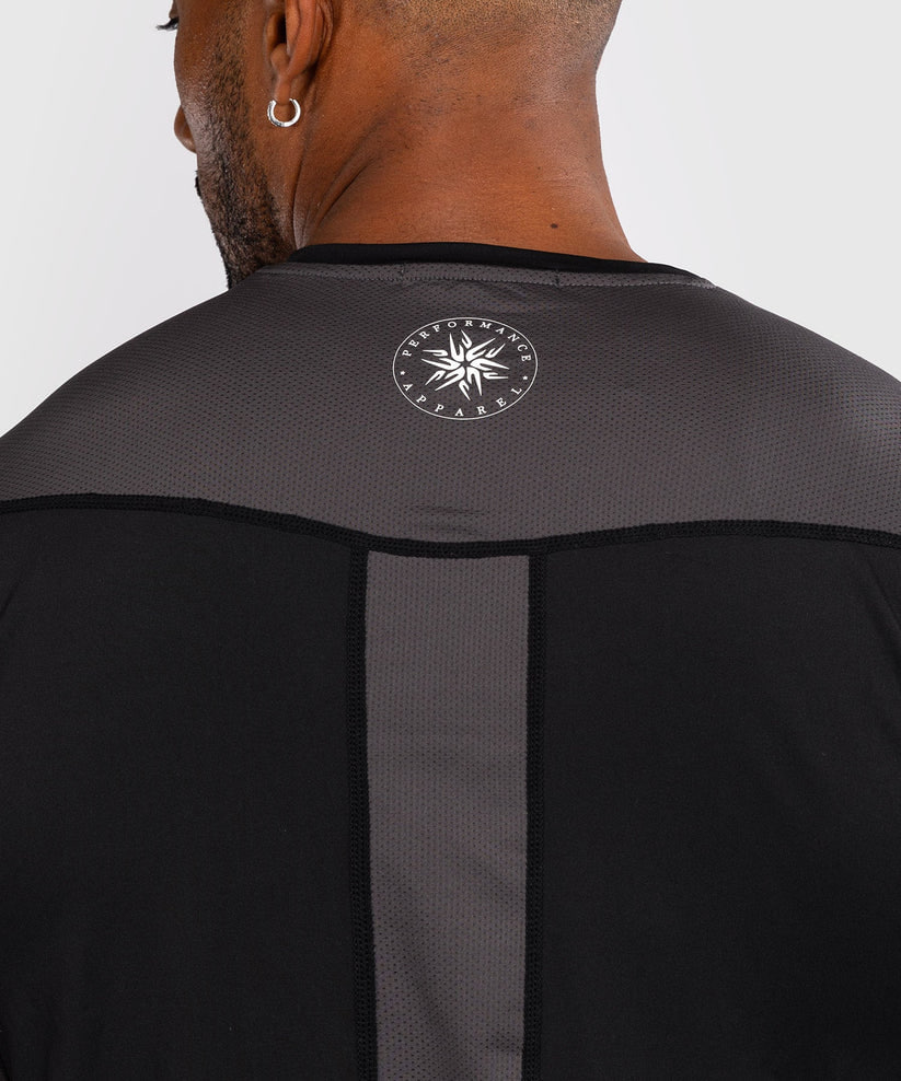 Тренировочная футболка Venum Rapid Dry-Tech Shirt - Black/Storm Grey размер