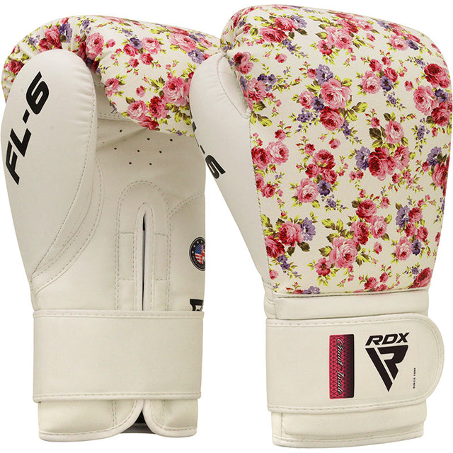 Жіночі боксерські рукавиці RDX FL5 Floral Boxing Gloves White фото