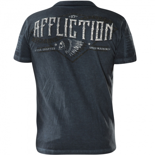 Affliction AC Crude Polo Blue T-shirt buy