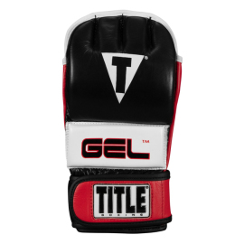 Перчатки для MMA Title Gel Incensed Wristband Heavy Bag Gloves Black White Red, Фото № 2