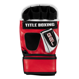Перчатки для MMA Title Gel Incensed Wristband Heavy Bag Gloves Black White Red, Фото № 3
