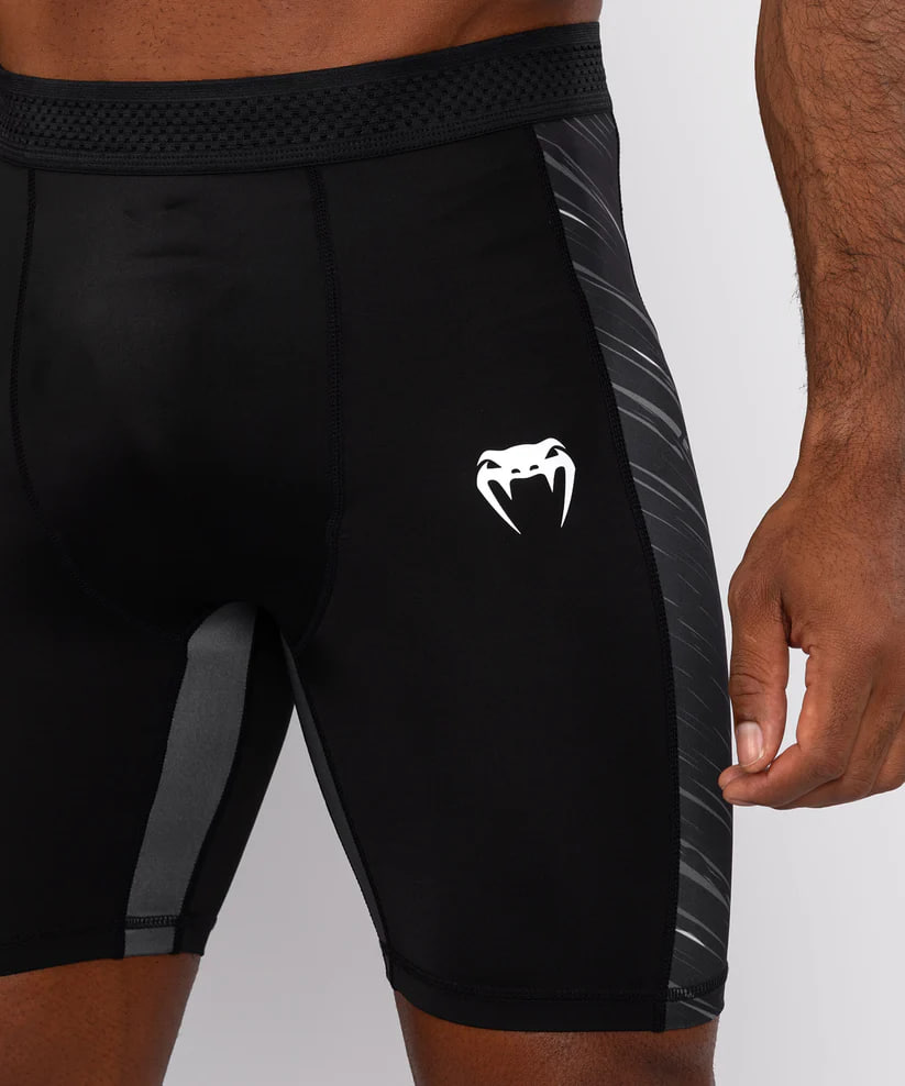 Компрессионные шорты Venum Rapid Vale Tudo Shorts - Black/Storm Grey оригинал
