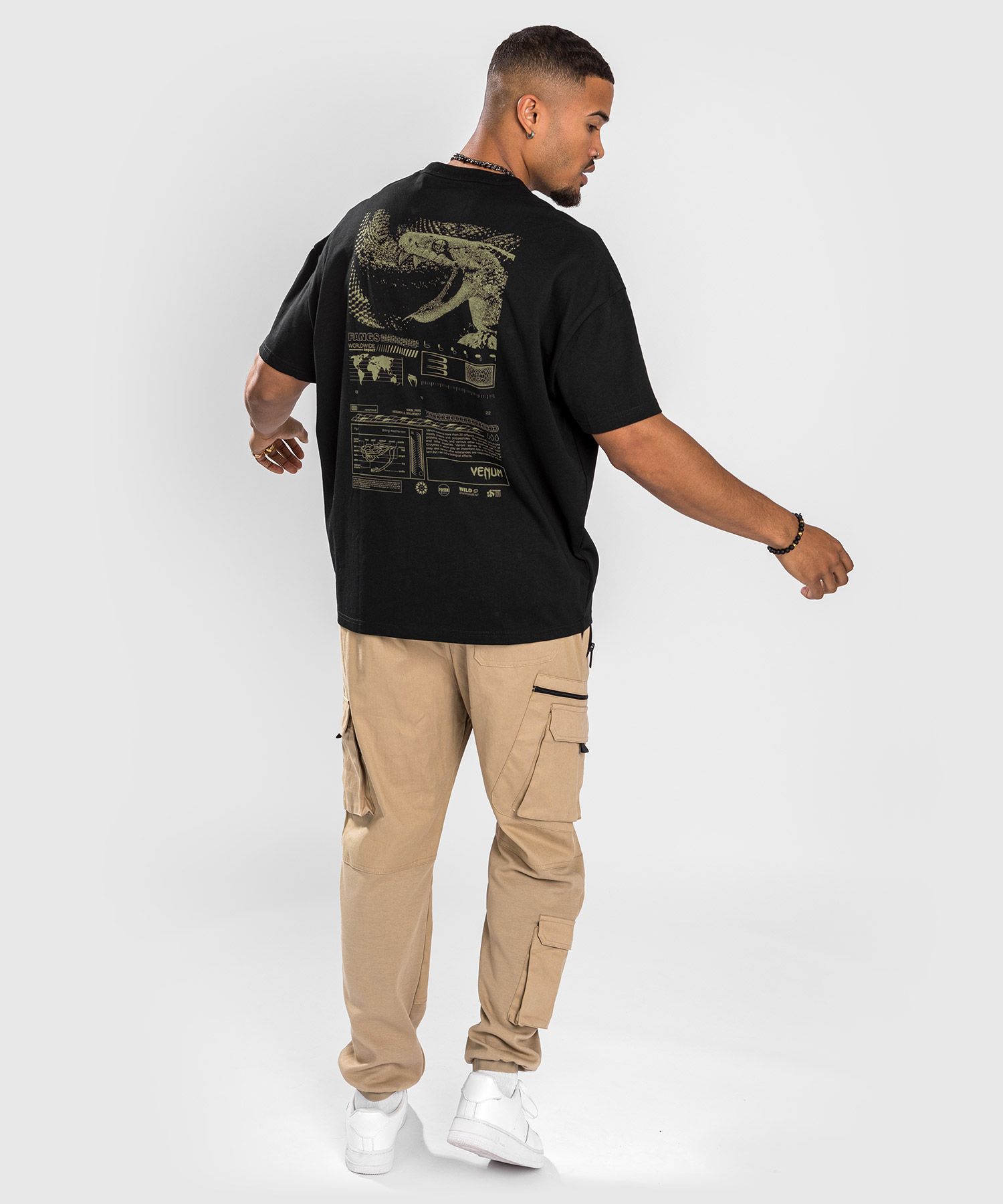 Футболка Venum Fangs T-Shirt Oversize Fit Black купити