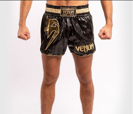 Шорты для тайского бокса Venum Giant Foil Black Gold