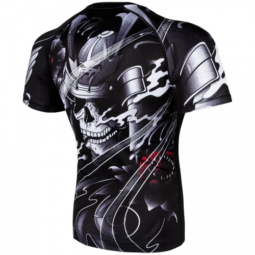 Рашгард Venum Samurai Skull Rashguard Short Sleeves Black фото