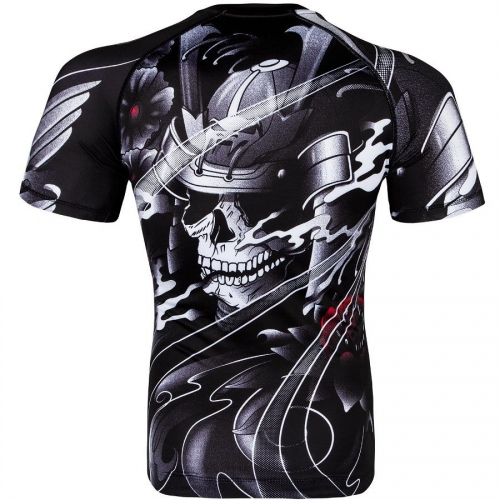 Рашгард Venum Samurai Skull Rashguard Short Sleeves Black купити