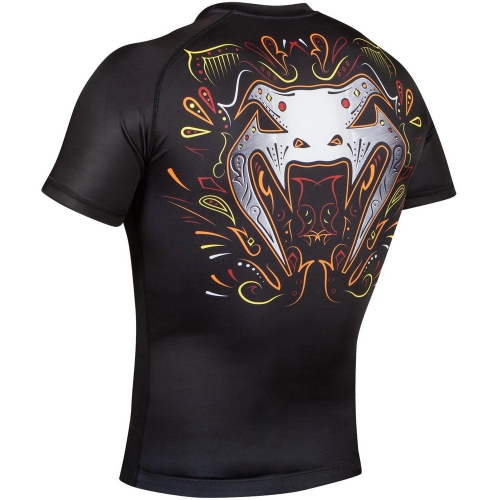 Рашгард Venum Santa Muerte 2.0 Rashguard Short Sleeves Black оригинал