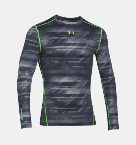 Компресійна футболка Under Armour ColdGear® Armour Printed Compression Stealth Gray фото
