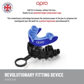 Opro Self-fit GEN5 Silver Red Dark Blue mouth guard size