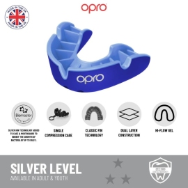 Opro Self-fit GEN5 Silver Red Dark Blue mouth guard original
