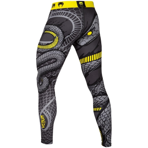 Компрессионные штаны Venum Snaker Spats Black Yellow фото