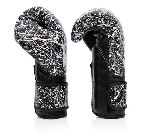 Fairtex BGV14PT Painter Boxing Gloves Black White photo