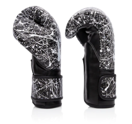 Боксерские перчатки Fairtex BGV14PT Painter Boxing Gloves Black White, Фото № 4