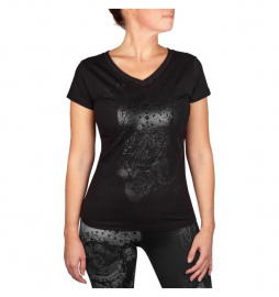 Женская футболка Venum Santa Muerte 3.0 T-shirt Black Black